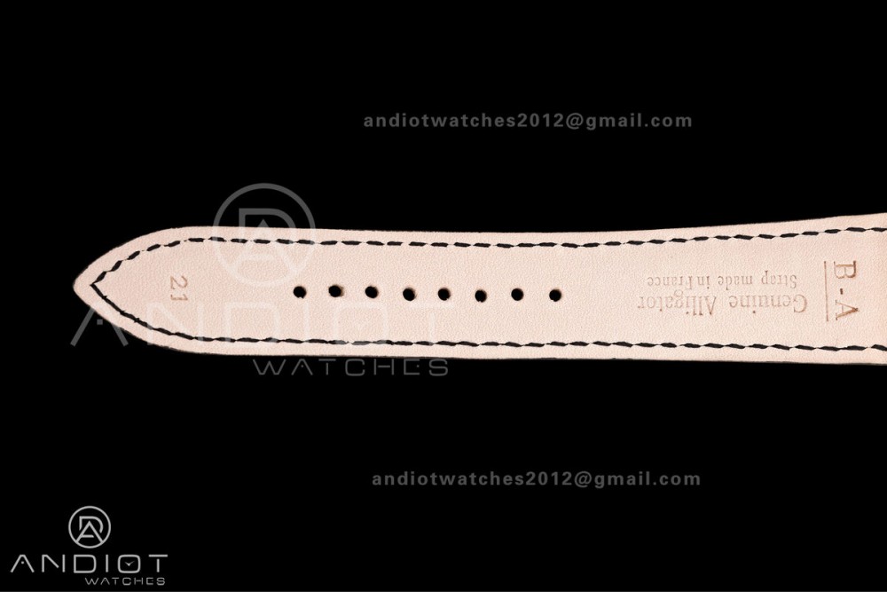 Master Ultra Thin Moon RG RZF 1:1 Best Edition Cream Dial on Black Leather Strap SA925 Super Clone — photo 16