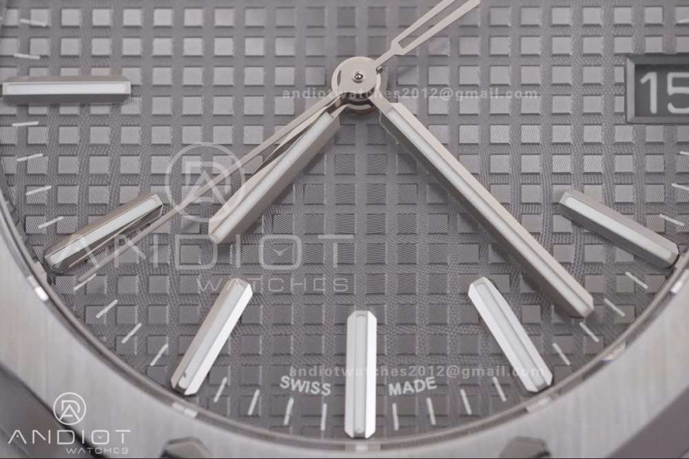 Royal Oak 15510 SS TOP 1:1 Best Edition Grey Dial on SS Bracelet DD4302 Super Clone — photo 4