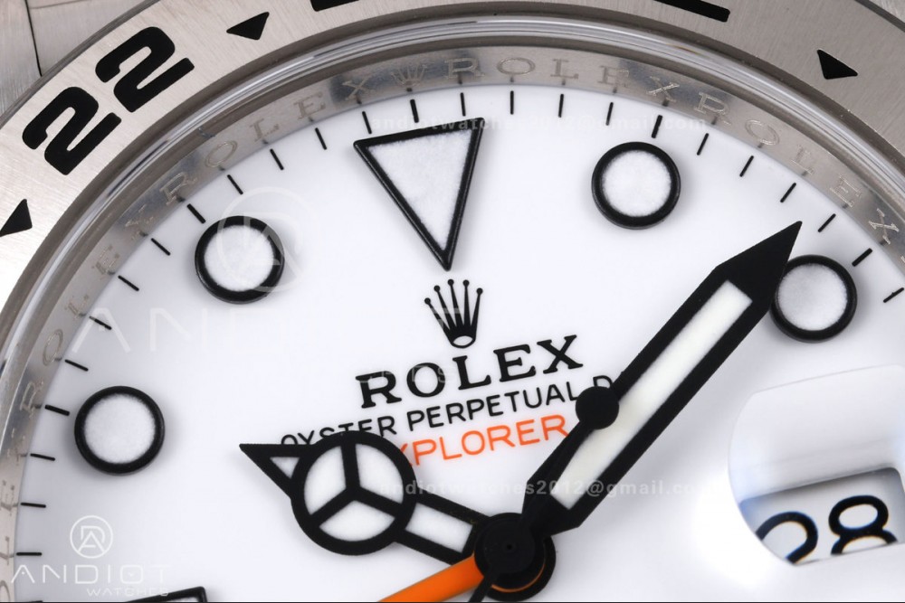 Explorer II 42mm 226570 904L SS Gold Maker 1:1 Best Edition White Dial on Bracelet JH3285-2 (Free Sprung) — photo 4