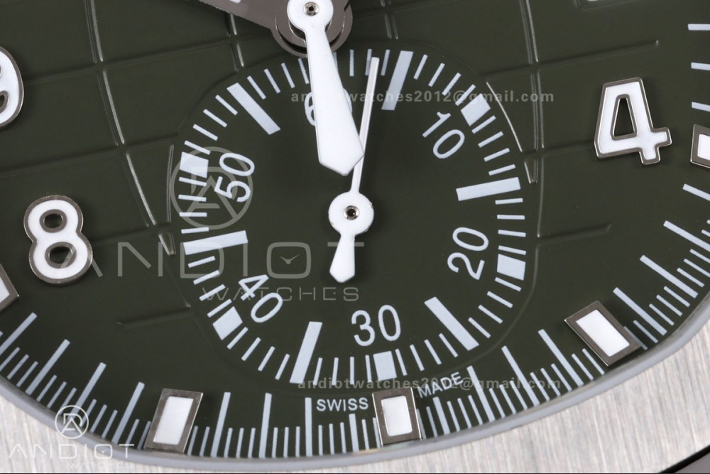 Aquanaut 5968 SS DDF 1:1 Best Edition Green Dial on Green Rubber Strap A520 — photo 5