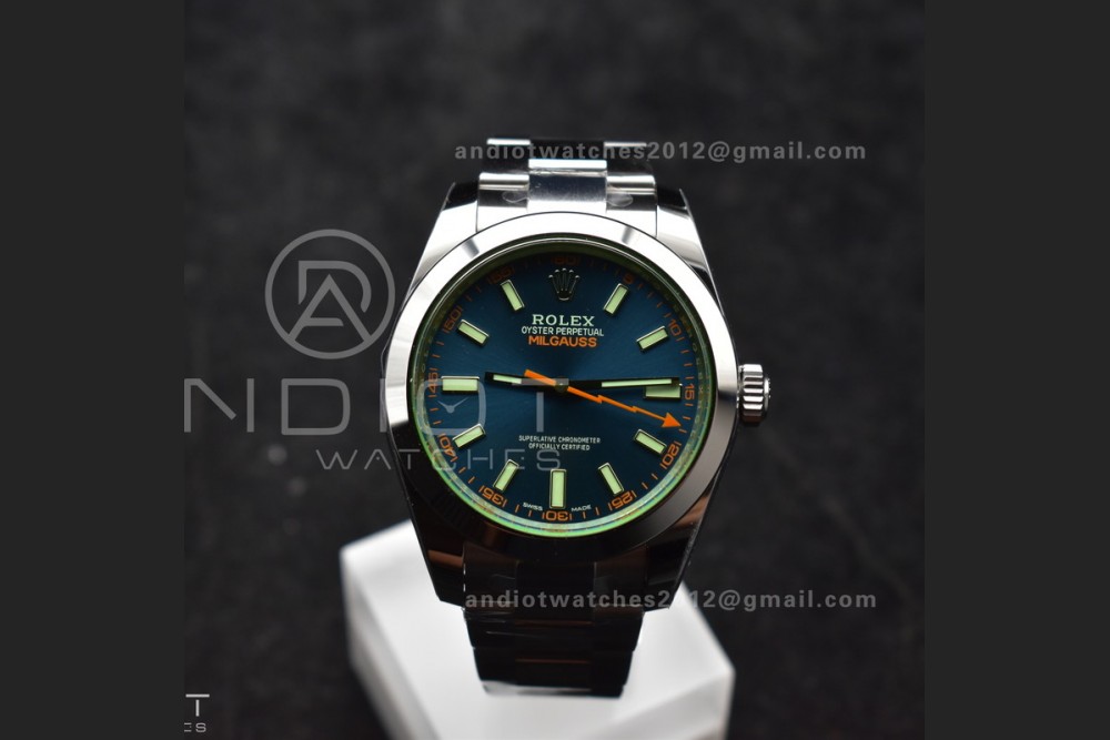 Milgauss 116400 GV VSF 1:1 Best Edition 904L Steel Blue Dial on SS Bracelet VS3131 — photo 2