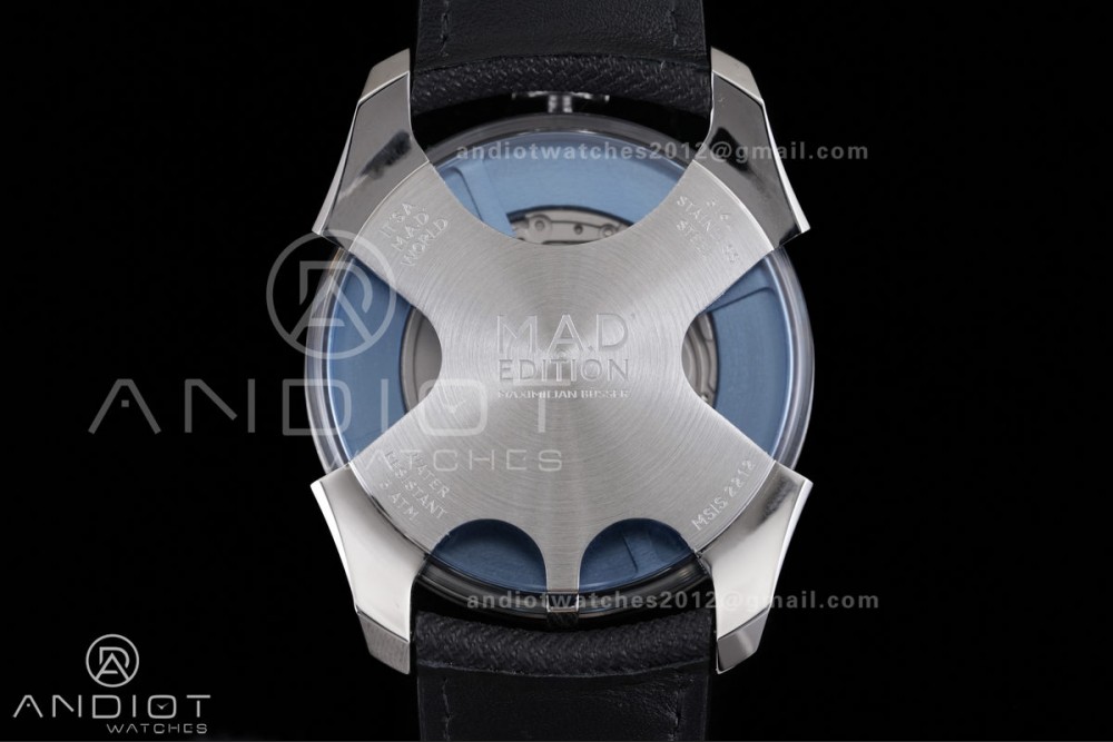 MB&F M.A.D.1.Blue SS K1F 1:1 Best Edition on Black Leather Strap Miyota 821A — photo 7