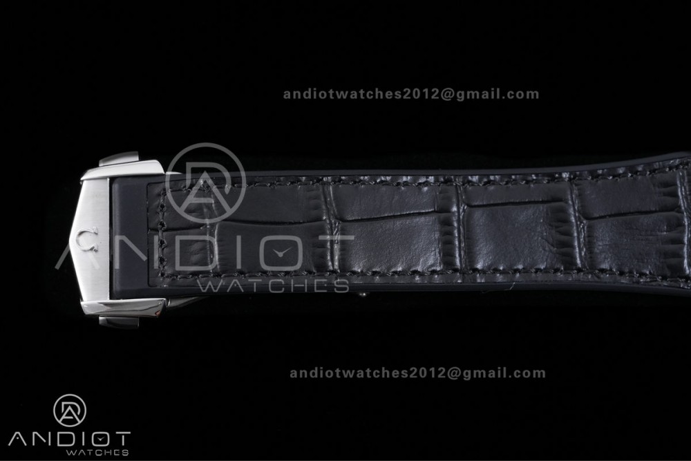 Constellation Black Ceramic SS VSF 1:1 Best Edition Gray Dial on Black Gummy Strap A8900 Super Clone — photo 14