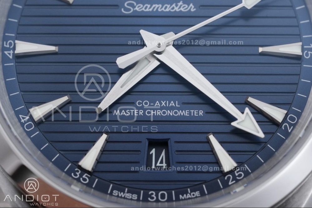 Aqua Terra 150M Master 38mm SS VSF 1:1 Best Edition Blue Dial On SS Bracelet Super Clone A8800 — photo 5