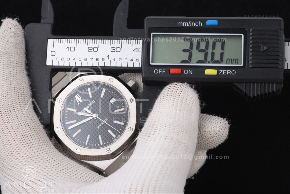 Royal Oak 39mm 15300 SS ZF 1:1 Best Edition White Textured Dial on SS Bracelet SA3120 Super Clone — photo 23