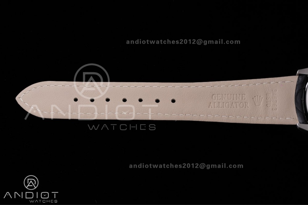 Cellini 50509 SS KZF 1:1 Best Edition Black Dial Stick Markers on Black Leather Strap SA3132 — photo 20