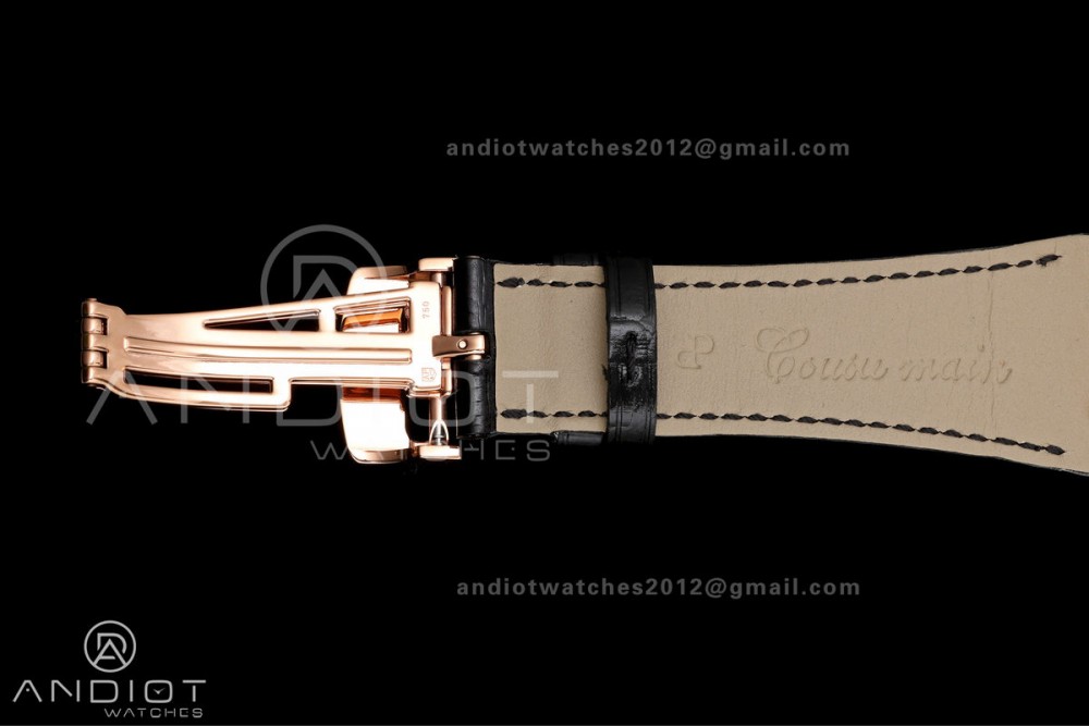 Royal Oak 41mm 15500 RG DDF 1:1 Best Edition Black Dial on Black Leather Strap DD4302 Super Clone (Weighted) — photo 19