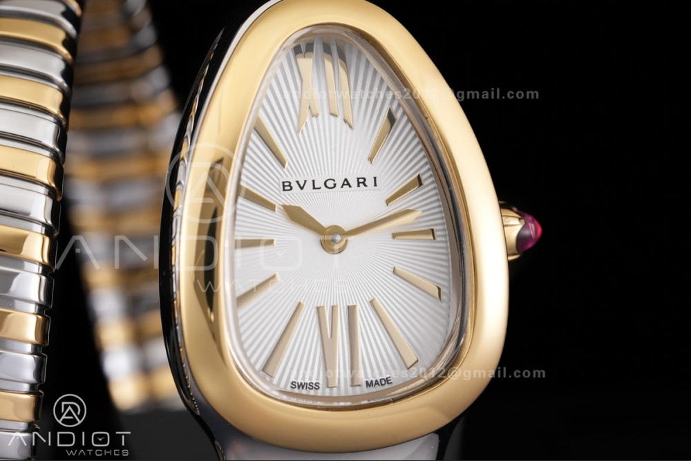 Serpenti 35mm SS/YG BVF 1:1 Best Edition Silver Dial on SS/YG Bracelet Ronda Quartz — photo 3