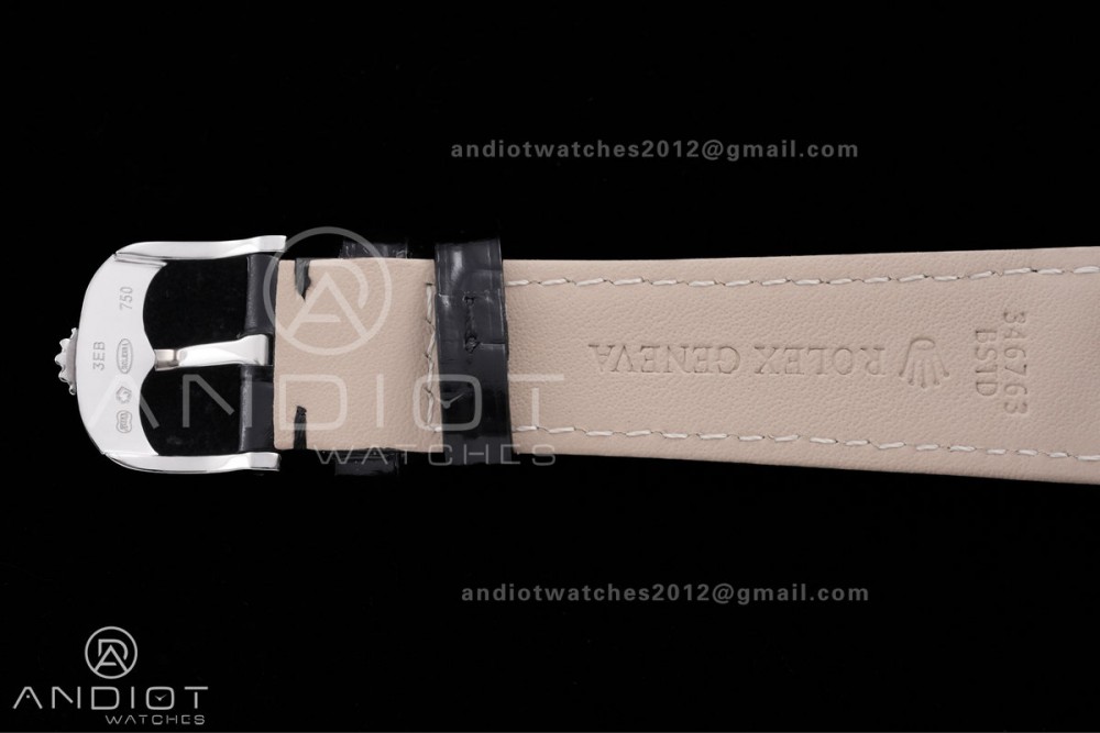 Cellini 50509 SS KZF 1:1 Best Edition Black Dial Stick Markers on Black Leather Strap SA3132 — photo 18