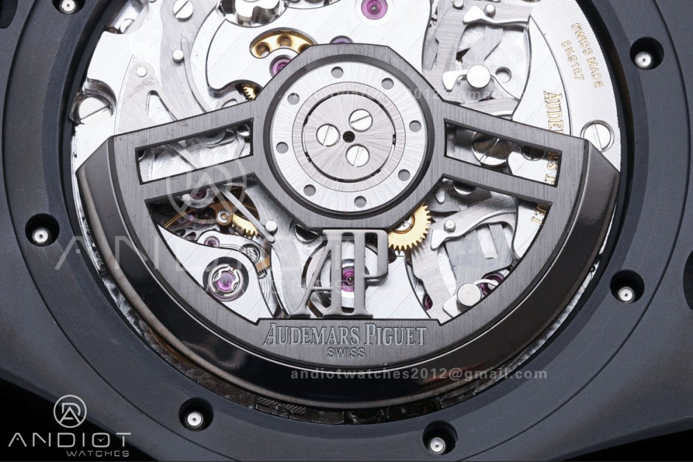 Royal Oak Chrono 26240 Black Ceramic ZF 1:1 Best Edition on Ceramic Bracelet SA4401 Super Clone V2 (Free Sprung) — photo 10